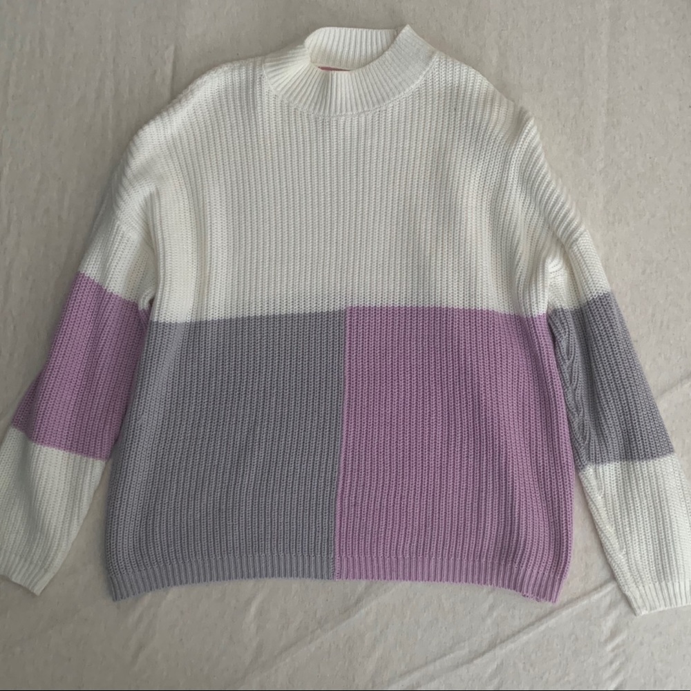 Women’s color block sweater